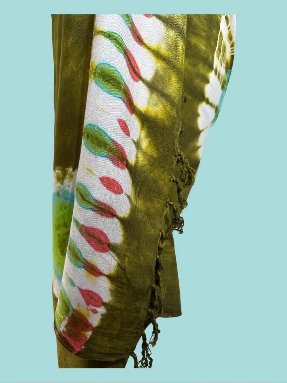 1 World Sarong Full Size Wrap Pareo Beach Cover Up Colorful Tie Dye Pattern OS